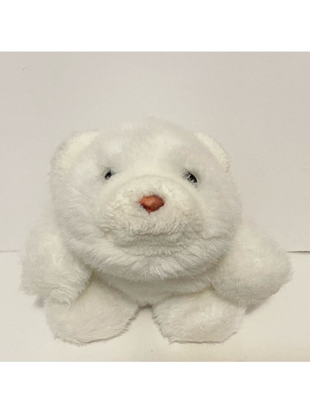 Gund Snuffles Polar Bear Plush White Stuffed Animal Toy 7” Pink Red Nose Soft
